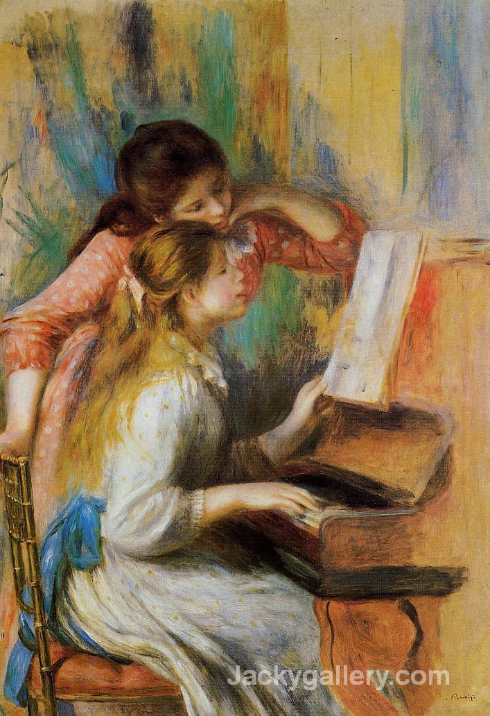 Girls at the Piano by Pierre Auguste Renoir paintings reproduction